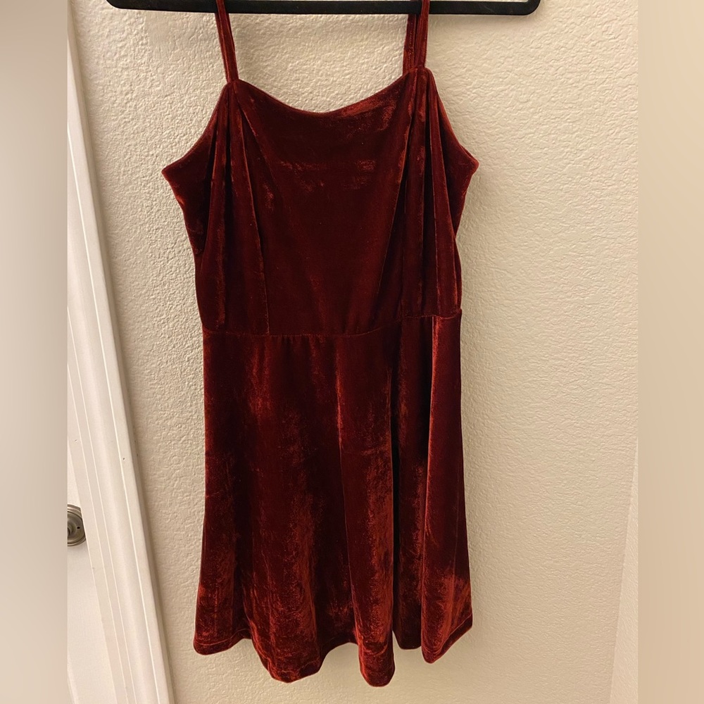 Dark Red Velvet Dress